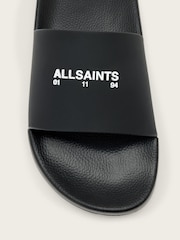 AllSaints Black Date Slider Sandals - Image 6 of 6