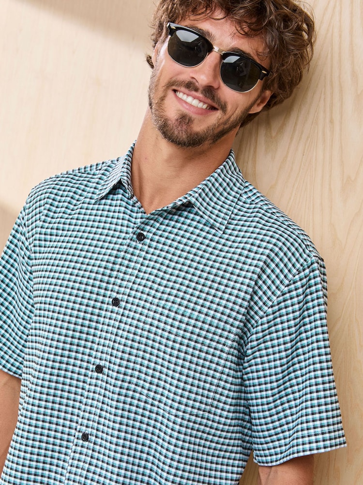 Cotton Traders Green Signature Short Sleeve Soft Touch Shirt - Image 4 of 4