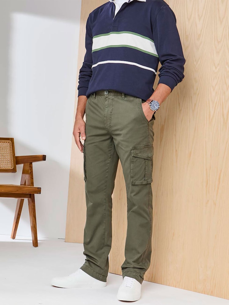 Cotton Traders Green Signature Stretch Cargo Trousers - Image 1 of 4