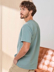 Cotton Traders Green Signature Seersucker T-Shirt - Image 3 of 4