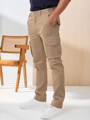 Cotton Traders Brown Signature Stretch Cargo Trousers - Image 2 of 4