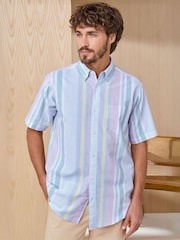Cotton Traders Green Signature Short Sleeve Oxford Shirt - Image 1 of 4