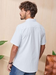 Cotton Traders Green Signature Short Sleeve Oxford Shirt - Image 4 of 4