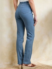 Cotton Traders Blue Stretch Comfort Straight Leg Denim Jeans - Image 3 of 4