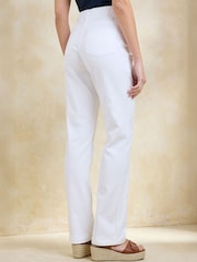 Cotton Traders White Stretch Comfort Straight Leg Twill Jeans - Image 3 of 4