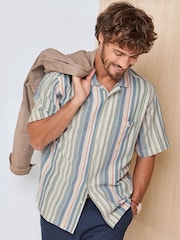 Cotton Traders Brown Signature Short Sleeve Casual Cotton Shirt - Image 1 of 4