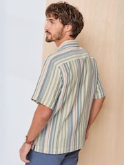 Cotton Traders Brown Signature Short Sleeve Casual Cotton Shirt - Image 4 of 4