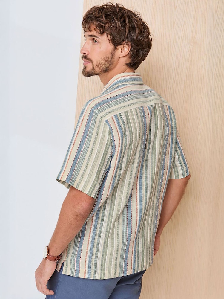 Cotton Traders Brown Signature Short Sleeve Casual Cotton Shirt - Image 4 of 4