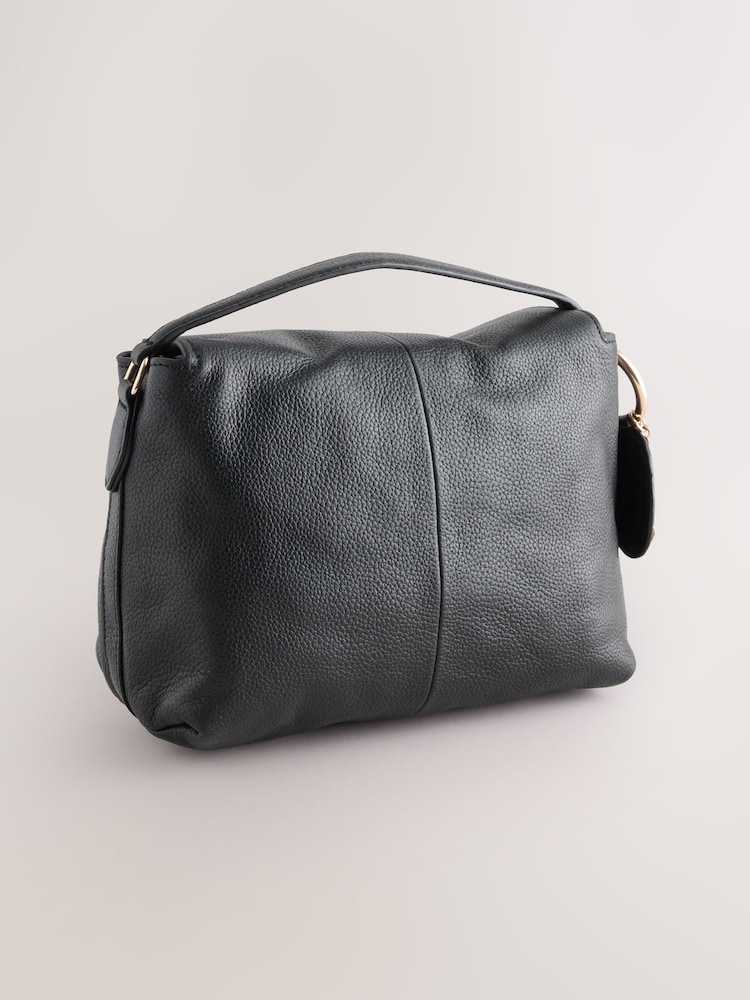 Black Suede Charm Hand Held Bag - Image 2 of 5