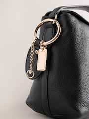 Black Suede Charm Hand Held Bag - Image 3 of 5