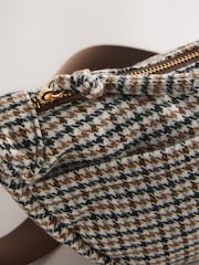 Chocolate Brown Check Sling Bag - Image 3 of 5