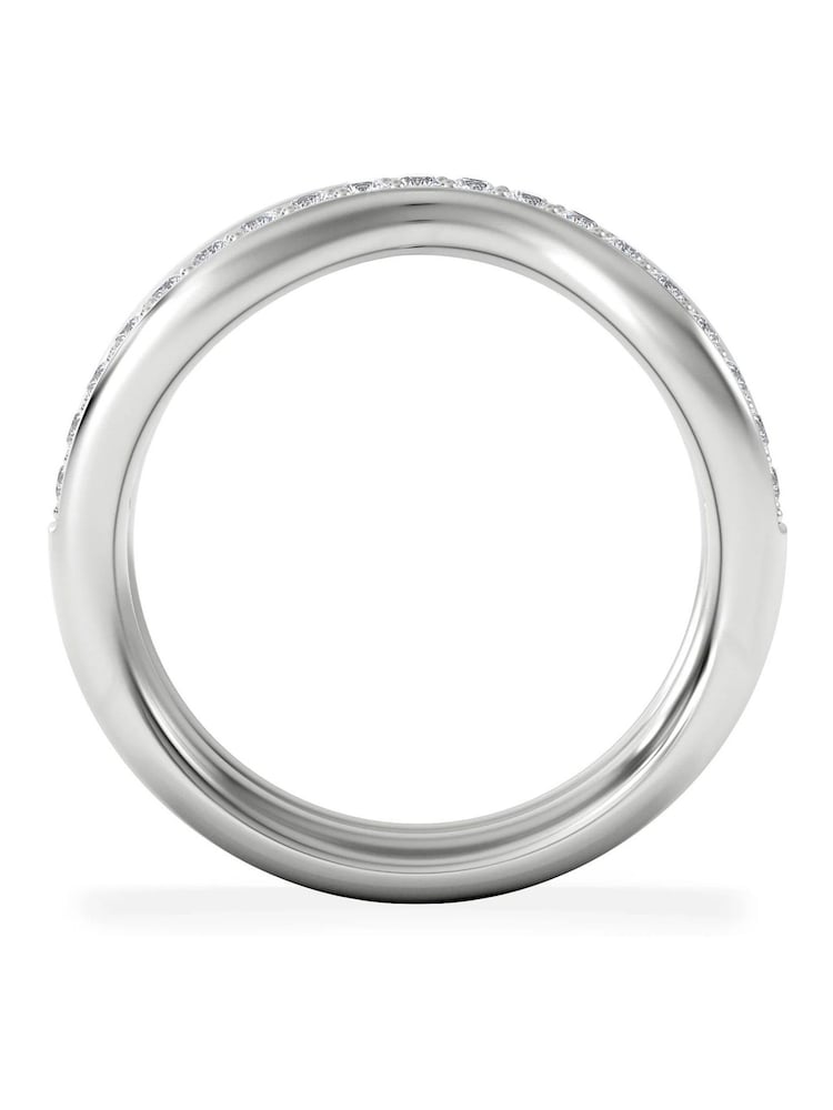 The Diamond Store Silver Duo Wave Stacking Lab Diamond Ring 0.26ct in 9K White Gold - Image 2 of 2