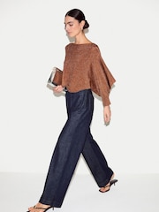 Jigsaw Metallic Poncho - Image 5 of 6