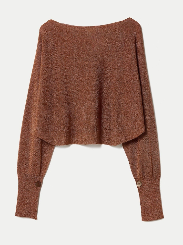 Jigsaw Metallic Poncho - Image 6 of 6