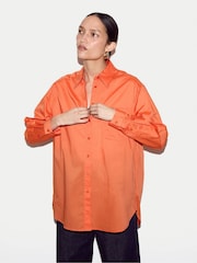 Jigsaw Orange Cotton Voile Relaxed Shirt - Image 1 of 4