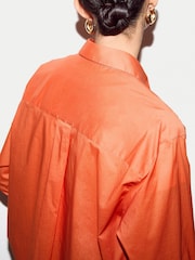 Jigsaw Orange Cotton Voile Relaxed Shirt - Image 2 of 4