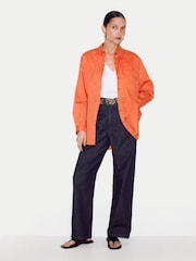Jigsaw Orange Cotton Voile Relaxed Shirt - Image 3 of 4