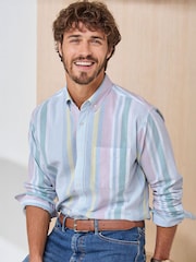 Cotton Traders Green Signature Long Sleeve Oxford Shirt - Image 1 of 4
