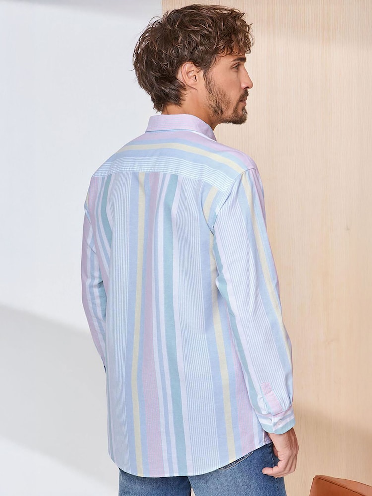Cotton Traders Green Signature Long Sleeve Oxford Shirt - Image 4 of 4