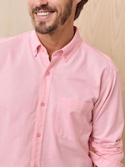 Cotton Traders Pink Signature Long Sleeve Oxford Shirt - Image 3 of 4