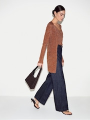 Jigsaw Metallic Long Metallic Cardigan - Image 2 of 4