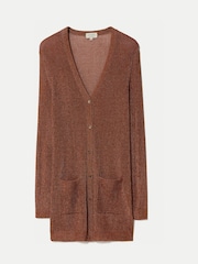 Jigsaw Metallic Long Metallic Cardigan - Image 4 of 4