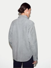 Jigsaw Blue Suede Button Up Jacket - Image 2 of 6