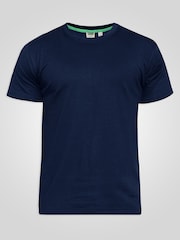 D555 Navy Blue Combed Cotton Crew Neck T-Shirt 5 Pack - Image 11 of 11