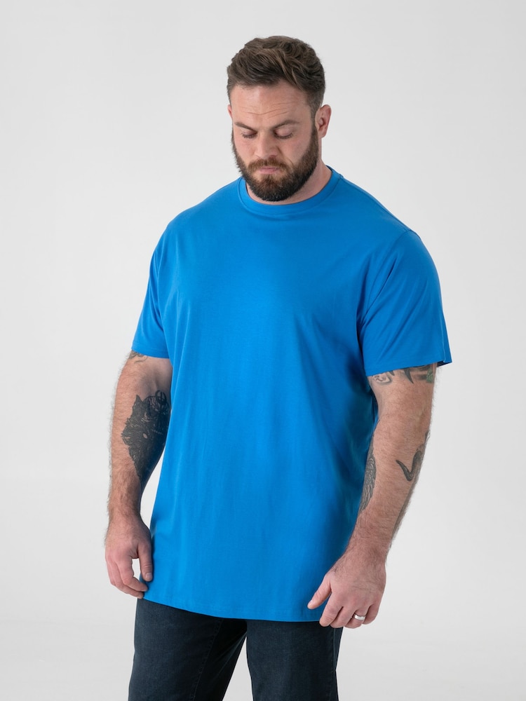 D555 Navy Blue Combed Cotton Crew Neck T-Shirt 5 Pack - Image 2 of 11