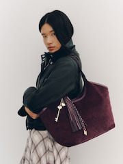 Burgundy Red Cord Charm Shoulder Bag - Image 1 of 9