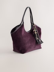 Burgundy Red Cord Charm Shoulder Bag - Image 5 of 9