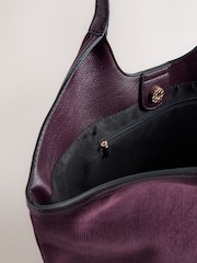Burgundy Red Cord Charm Shoulder Bag - Image 9 of 9