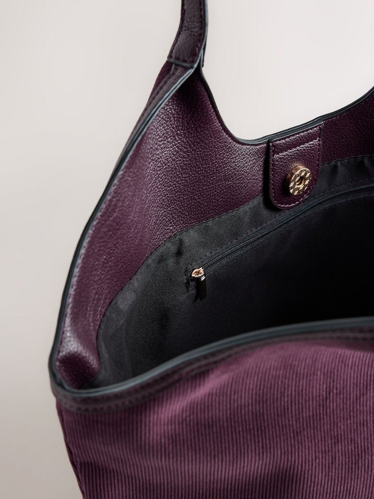 Burgundy Red Cord Charm Shoulder Bag - Image 9 of 9
