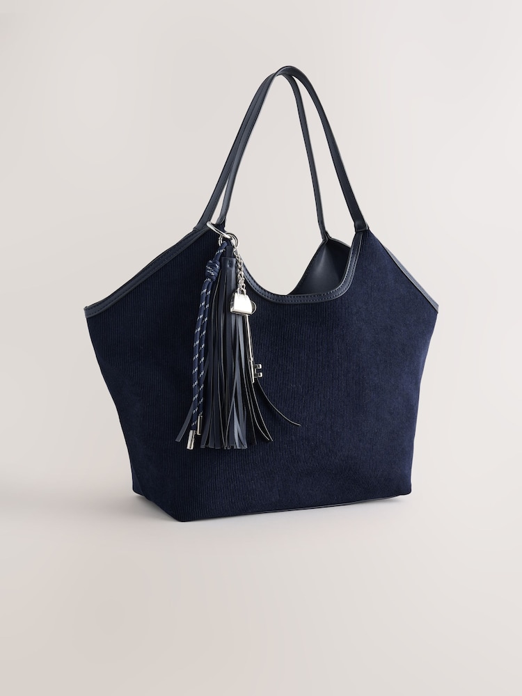 Navy Cord Charm Shoulder Bag - Image 1 of 5