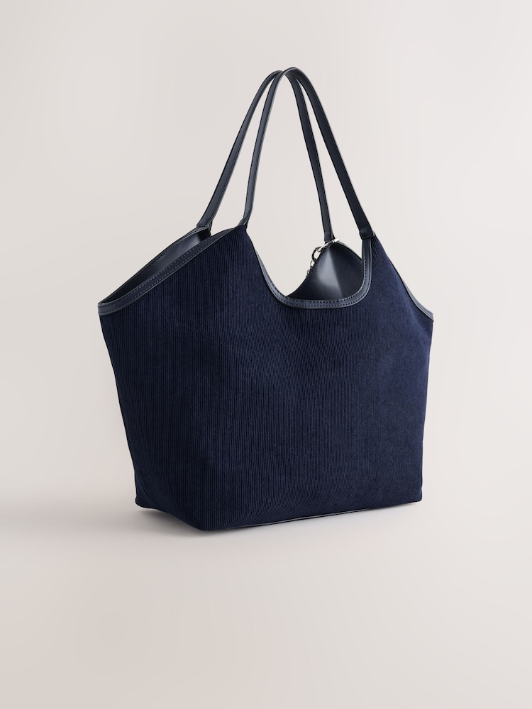 Navy Cord Charm Shoulder Bag - Image 2 of 5