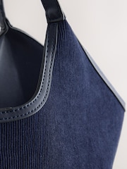 Navy Cord Charm Shoulder Bag - Image 3 of 5