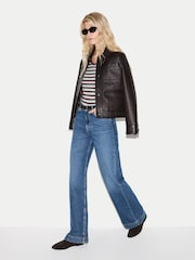 Jigsaw Green Cotton Slub Stripe Baby T-Shirt - Image 4 of 5