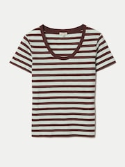 Jigsaw Green Cotton Slub Stripe Baby T-Shirt - Image 5 of 5