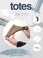 Totes Brown Mens Microsuede Clogs - Image 5 of 5
