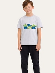 Brand Threads Grey Toy Story Graphic Alien T-Shirt - Image 1 of 5