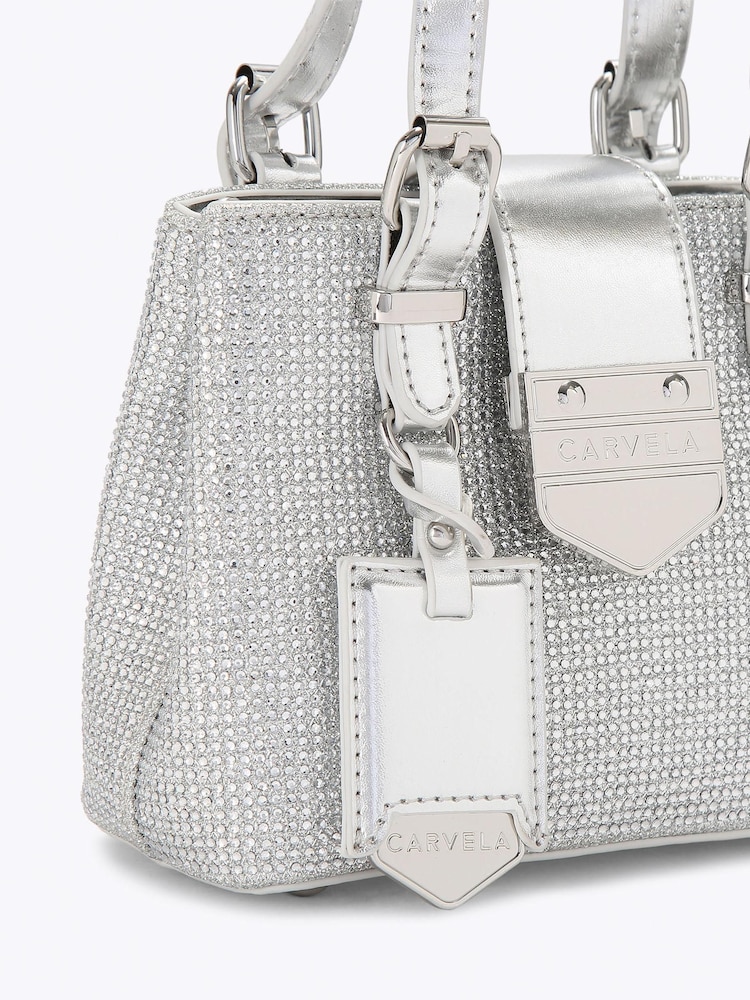 Carvela Silver Maria Disco Micro Bag - Image 4 of 4