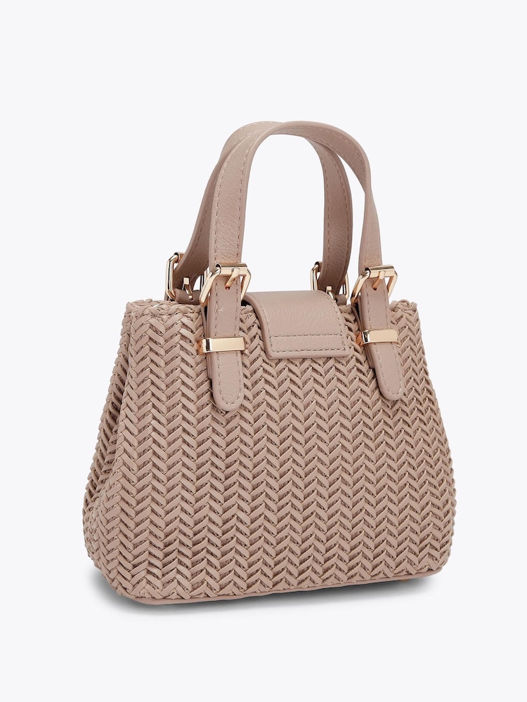 Carvela Brown Maria Micro Weave Bag - Image 2 of 4 Carvela Brown Maria Micro Weave Bag - Image 2 of 4
