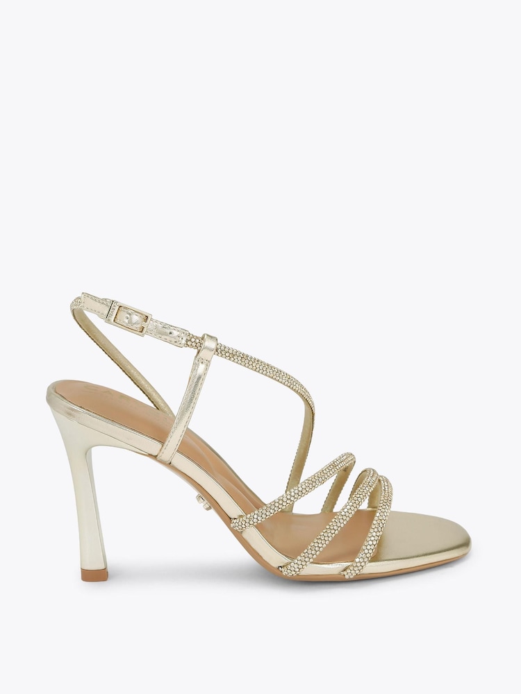 Carvela Gold Wide Fit Paparazza Jewel Heels - Image 2 of 5