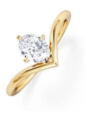 The Diamond Store White Vela 0.50ct Oval Cut Lab Diamond Solitaire Engagement Ring in 18K Yellow Gold - Image 1 of 7