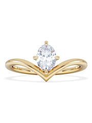The Diamond Store White Vela 0.50ct Oval Cut Lab Diamond Solitaire Engagement Ring in 18K Yellow Gold - Image 3 of 7
