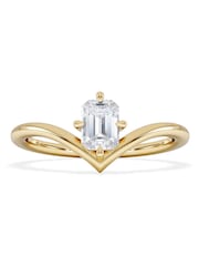 The Diamond Store White Vela 0.50ct Emerald Cut Lab Diamond Solitaire Engagement Ring in 18K Yellow Gold - Image 3 of 8