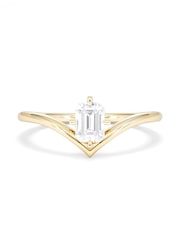 The Diamond Store White Vela 0.50ct Emerald Cut Lab Diamond Solitaire Engagement Ring in 18K Yellow Gold - Image 8 of 8