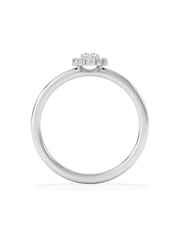 The Diamond Store Silver The Fleur Halo 0.30ct H/SI Round Cut Lab Diamond Ring in Silver - Image 4 of 6