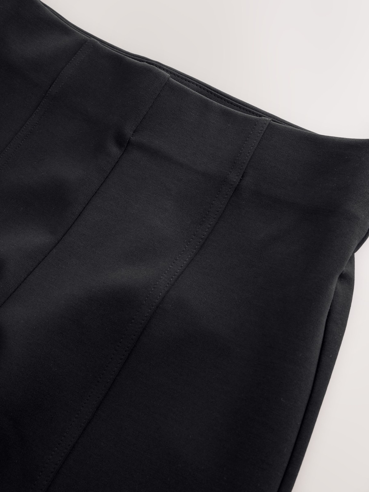 Black Ponte Wide Leg Trousers - Image 2 of 3 Black Ponte Wide Leg Trousers - Image 2 of 3