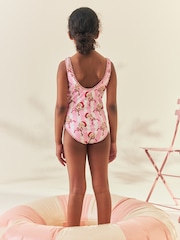 Papá Noel rosa/rojo - Bañador de cuello redondo (3 meses a 16 años) - Imagen 3 de 8